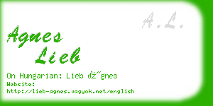 agnes lieb business card